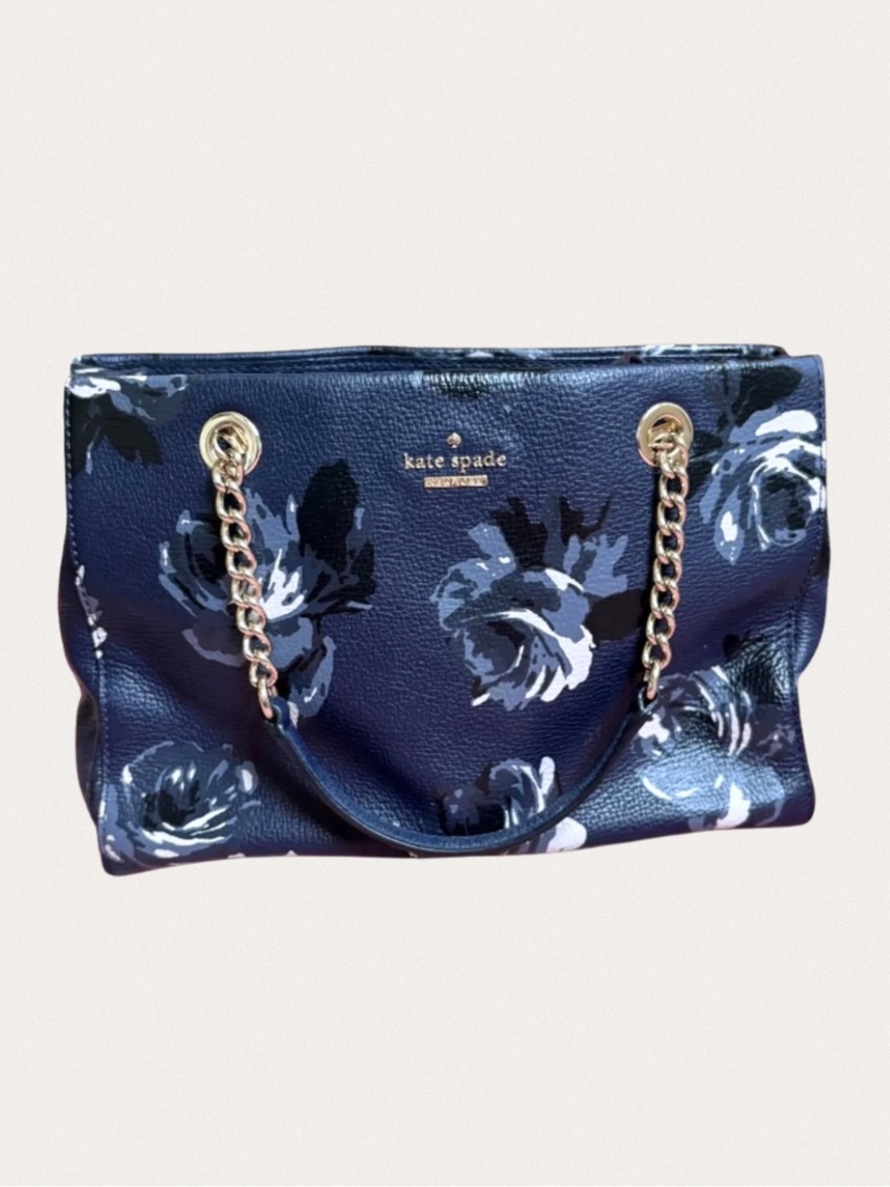 Kate Spade Briar Lane Night Rose Print Leather Shoulder or Crossbody Bag